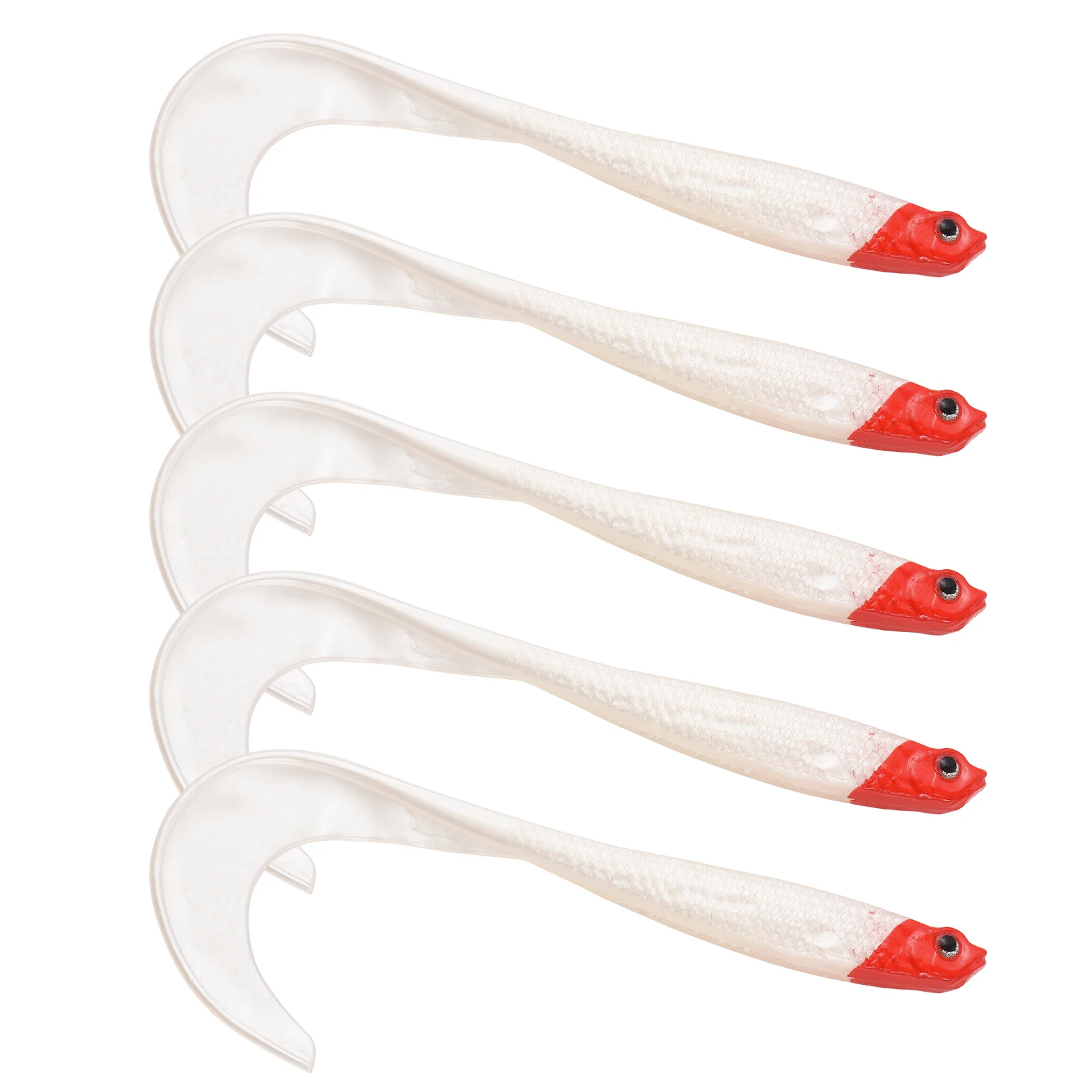 

5pcs/Lot Fishing Lure T Tail Worm Soft Bait Jigging Wobblers Tackle Bass Pike Artificial Silicone Swimbait 12x4.5cm / 4.7x1.8in