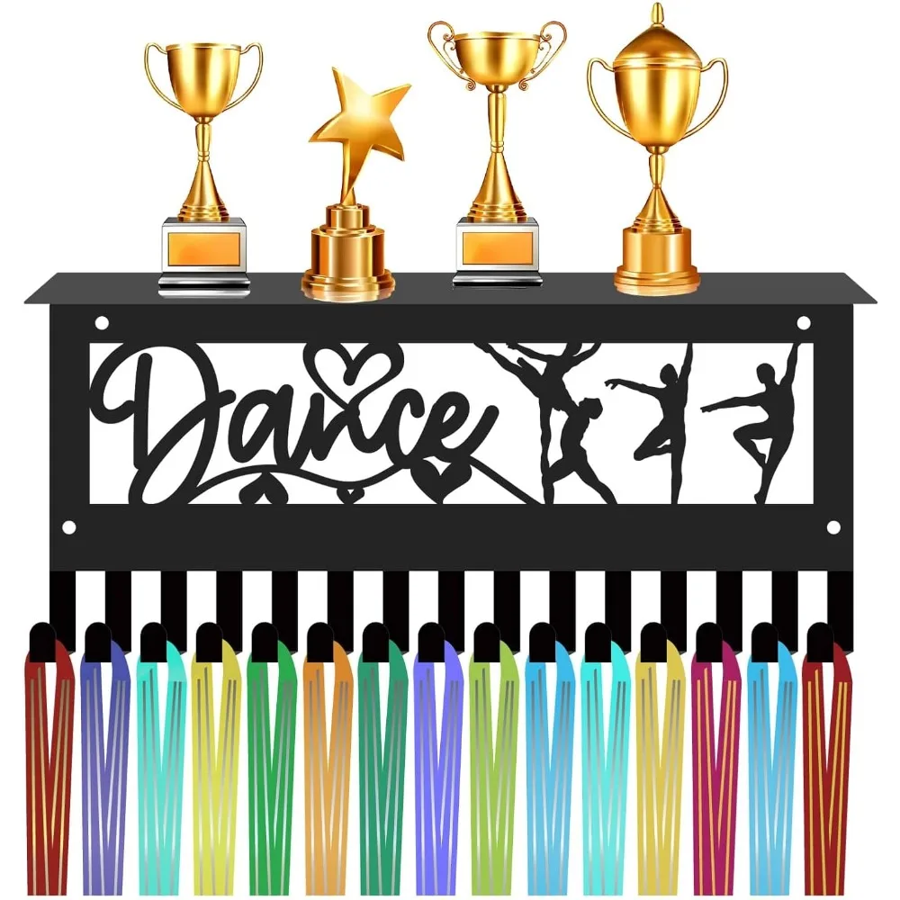 Dance Medal Hanger Display with Shelf Trophy Medal Holder Sports Rack Frame Iron Wall Mount Medal Hangers Organizer making kit