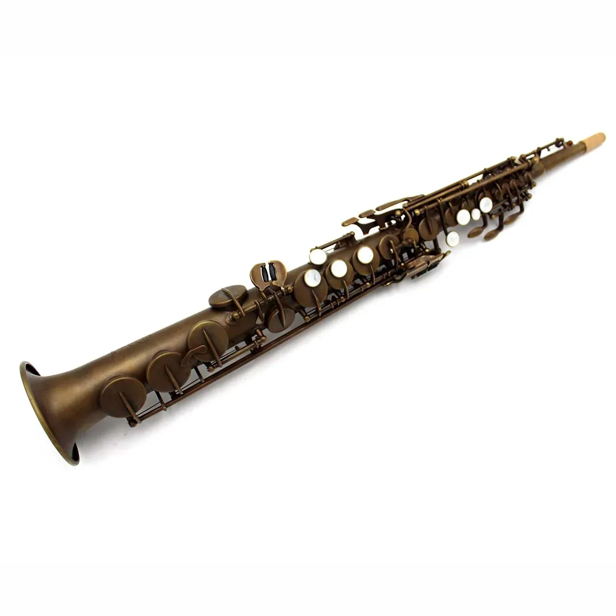 2026 new High Quality New Vintage Patina Bb Soprano Saxophone One Piece Hand Hammered