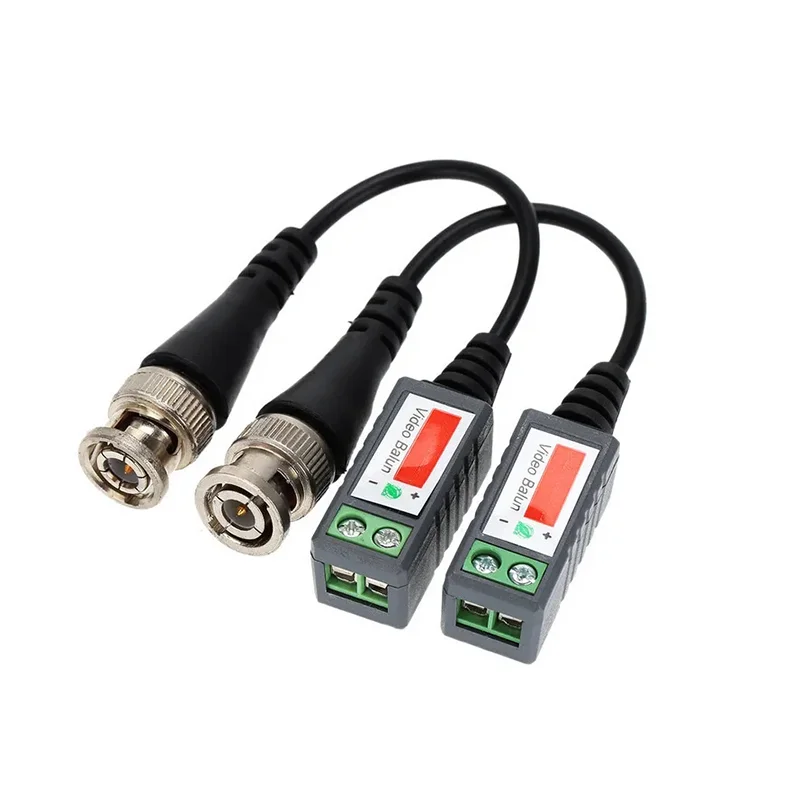 1Pairs ABS Plastic CCTV Video Balun CCTV Accessories Passive Transceivers 2000ft Distance UTP Balun BNC Cable CAT5 Cable