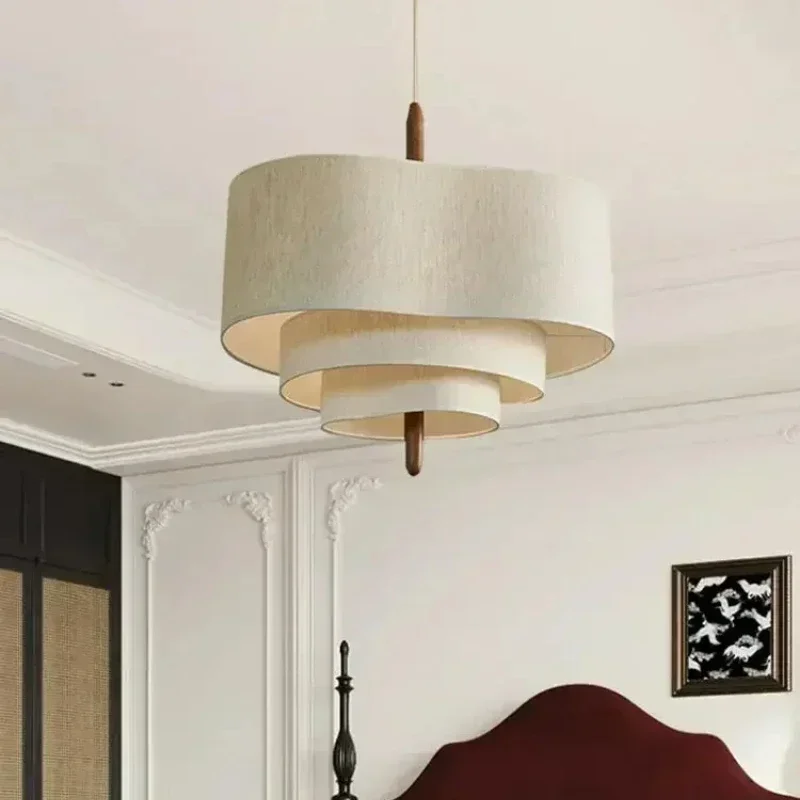 Wabi Sabi Led Ceiling Chandelier Japan Cloth Ceiling Lamp Living Room Kitchen Island Pendant Lights Home Decorations Lustre