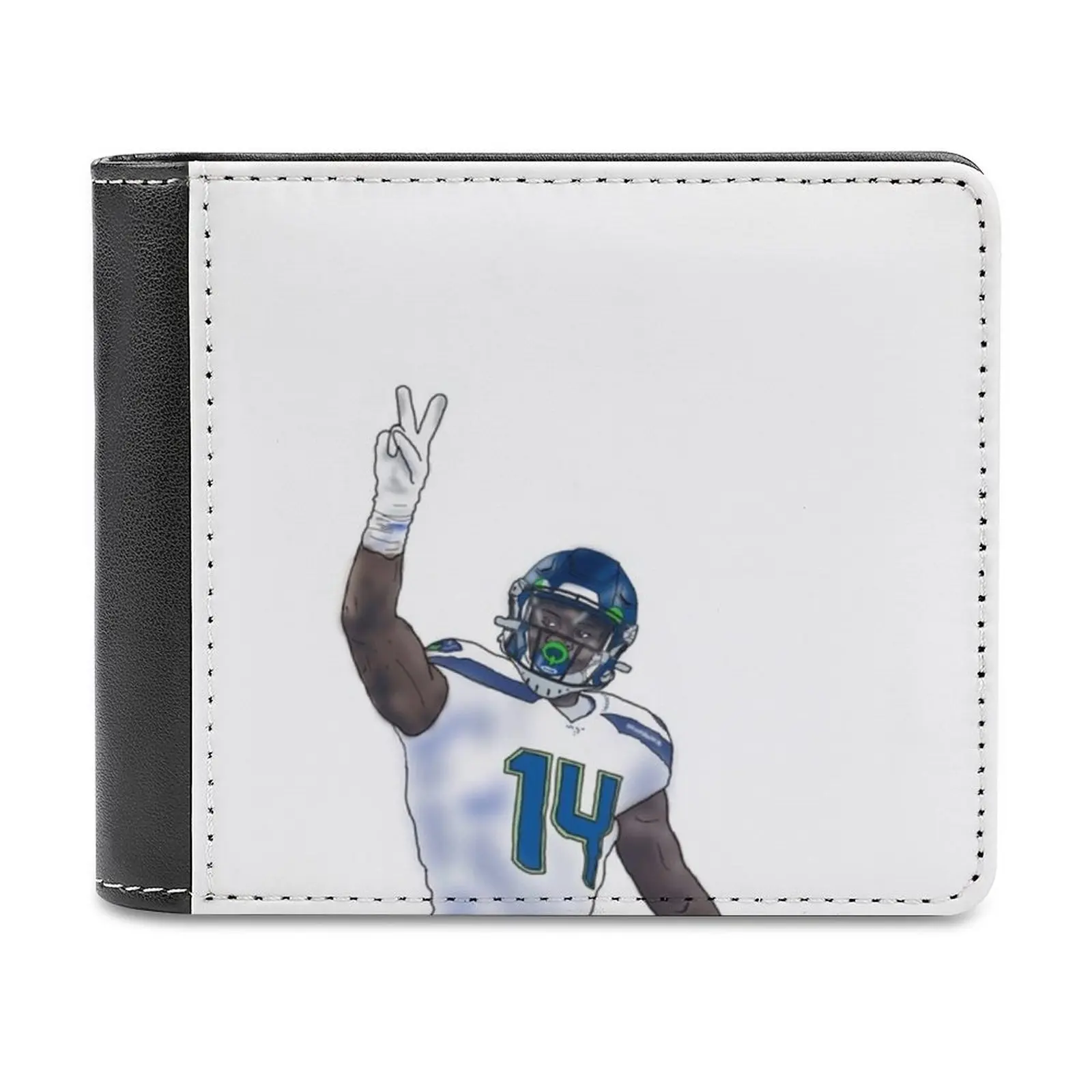 Dk Metcalf Leather Wallet Men Classic Black Purse Credit Card Holder Fashion Men's Wallet Football Seahawks Trendy Cool Sports