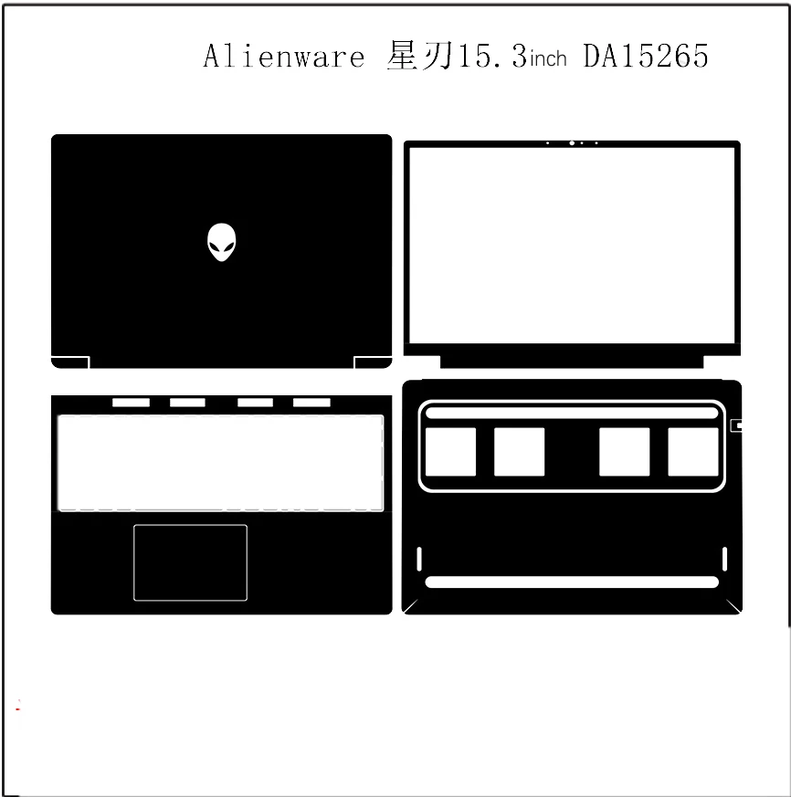 Pre-Cut Anti Scratch Vinyl Sticker Skin Protector for Alienware 15 Gaming Laptop DA15265 15.3inch 2026