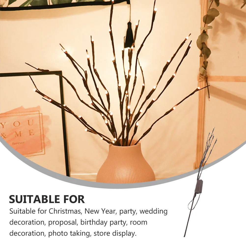 1 قطعة LED فرع الصفصاف ضوء مواد ذات جودة طبيعية لفترة طويلة استخدام زينة عيد الميلاد فرع الصفصاف ضوء LED مصباح ديكور #1