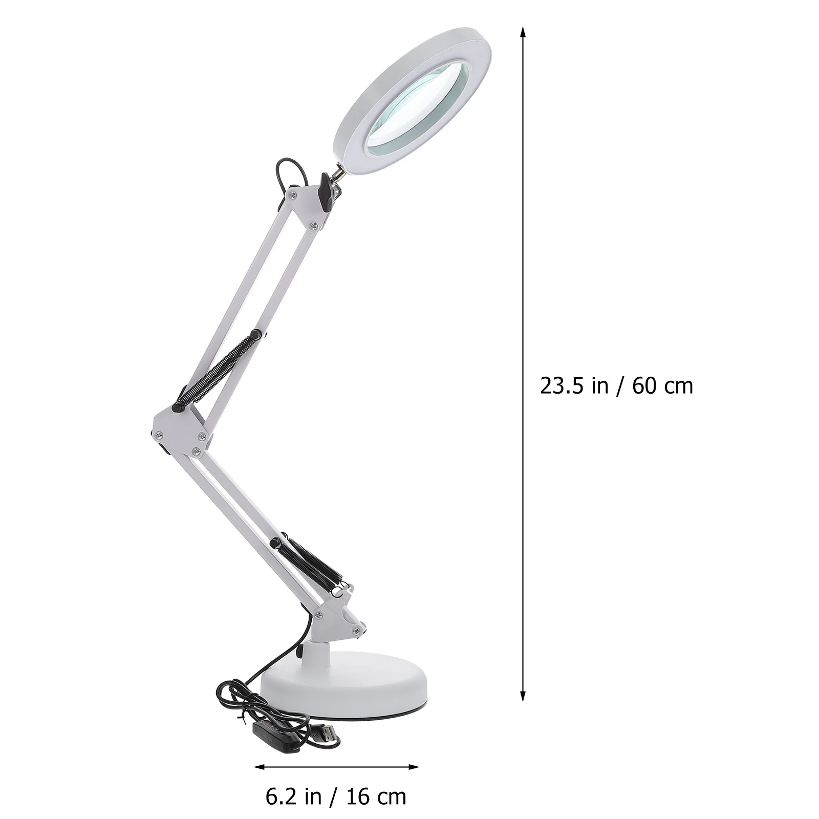 Vergrootglas Licht LED-lamp Draagbare vergrootglas Desktop met smeedijzeren kantoor