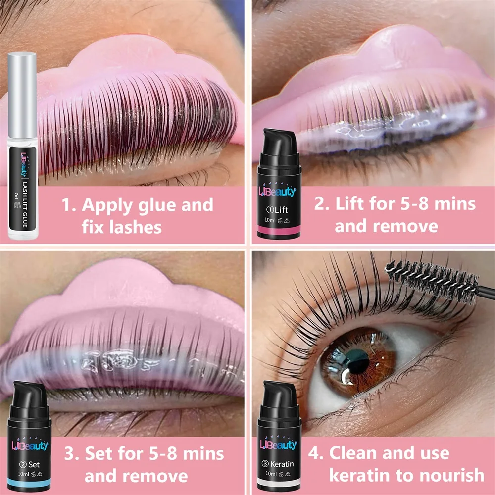Libeauty Augenbrauen-Laminierungs-Lotion Einzelflasche Wimpernlifting-Perm-Creme # 2 # 3 # 4 Keratin-Emulsionen für Augenbrauenlifting zur Anwendung zu Hause – Make-up-Tool – Detail 7