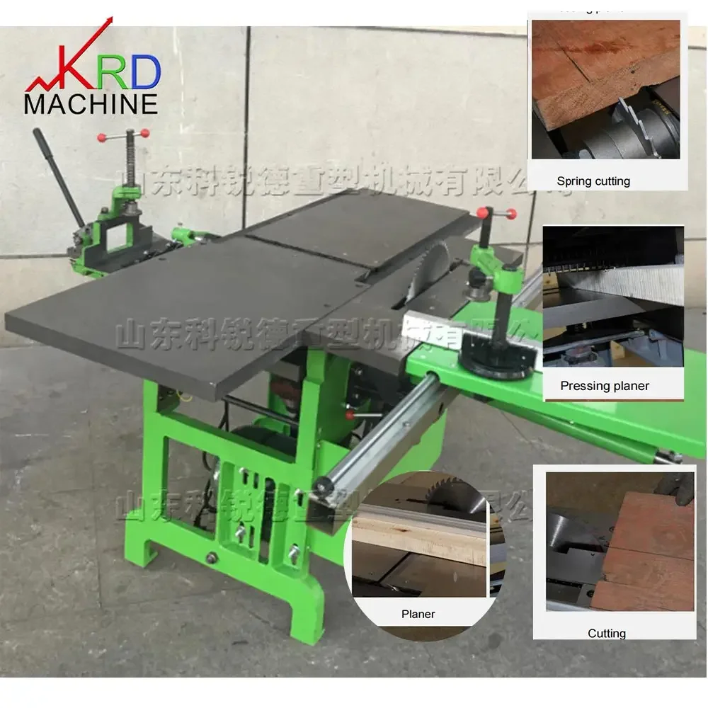 Multifunctional three-in-one woodworking press planer 150/200/300 type bench planer Furniture factory Board processing