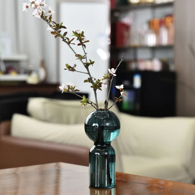 Creative Striped Colorful Fashionable Retro Glass Vase Decoration Crafts Hydroponic Vase Home
