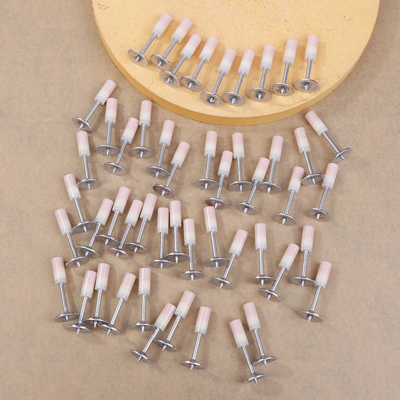 50pcs Steel Nail Manual Rivet Nail Round Nails Concrete Wire Slotting Slotting Device Metalworking Fastening Tool