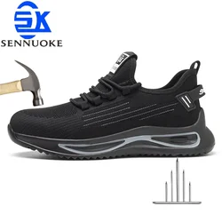 Safety Shoes Men Work Shoes Lightweight Soft Steel Toes  Sneakers  Industria Safety Tennis Steel Toe Cap