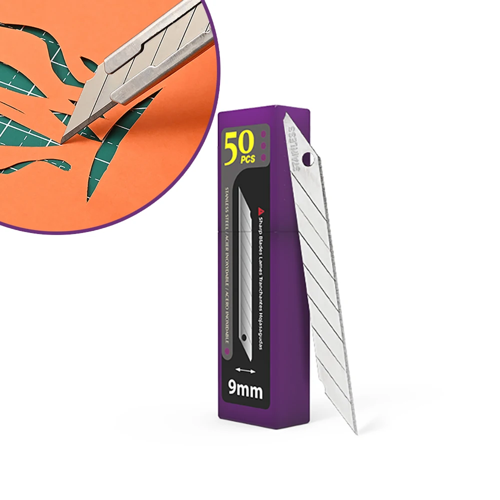 

FOSHIO 30 Degree Spare Blades Stainless Steel Snap Off Blade Art Utility Knife Craft Vinyl Tints Decal Cutting Tool Replacement