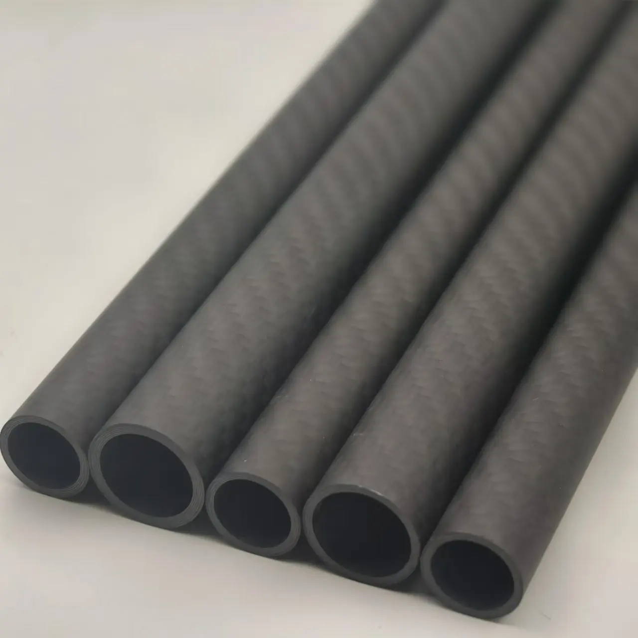 3K Carbon Fiber Tube 2PCS Length 1000MM Twill Matte Wall Thickness 1mm High strength full carbon fiber tube DIY model and Kites