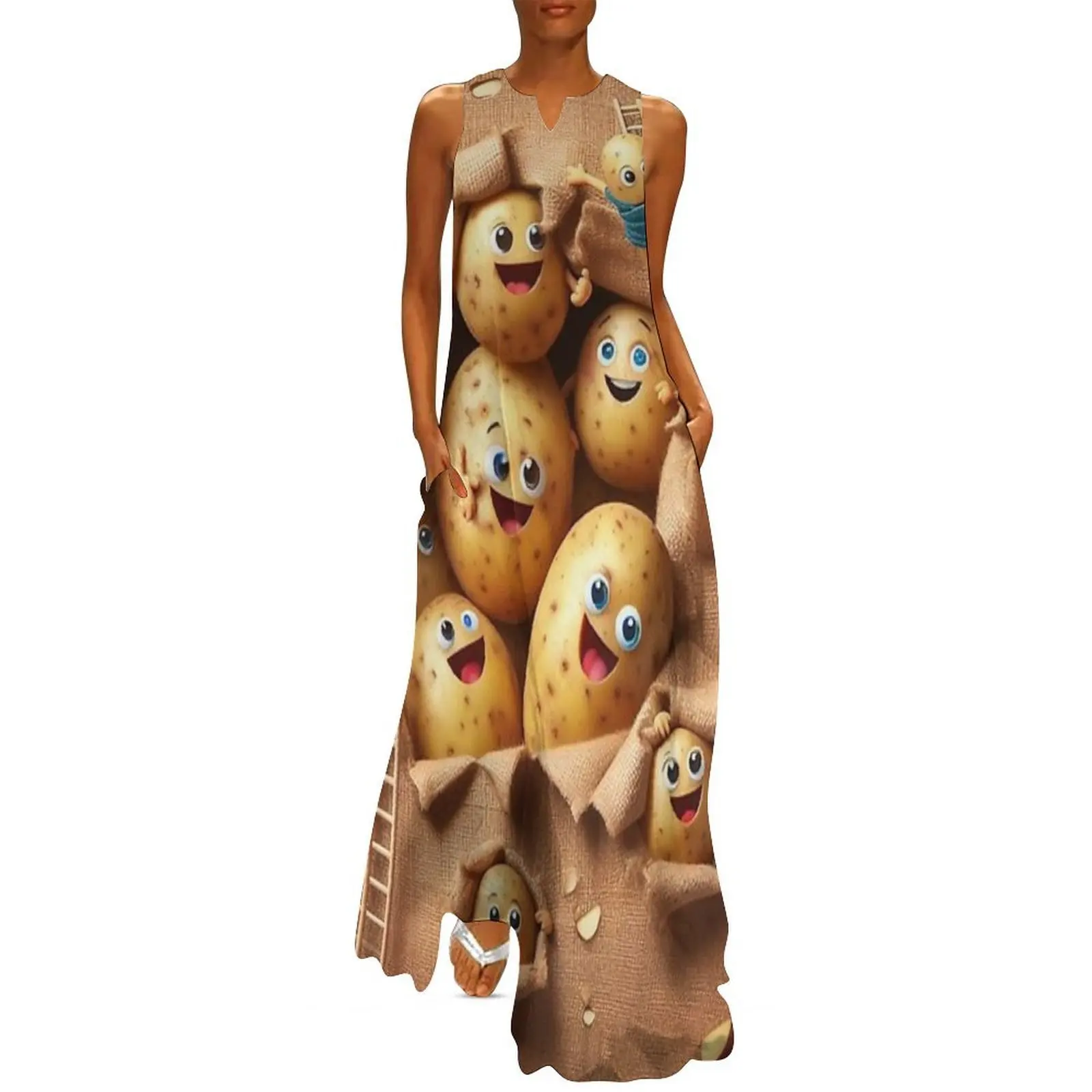 

Spuds On The Loose Long Dress dress for women 2025 chic and elegant woman dress women's dresses luxury summer woman 2025