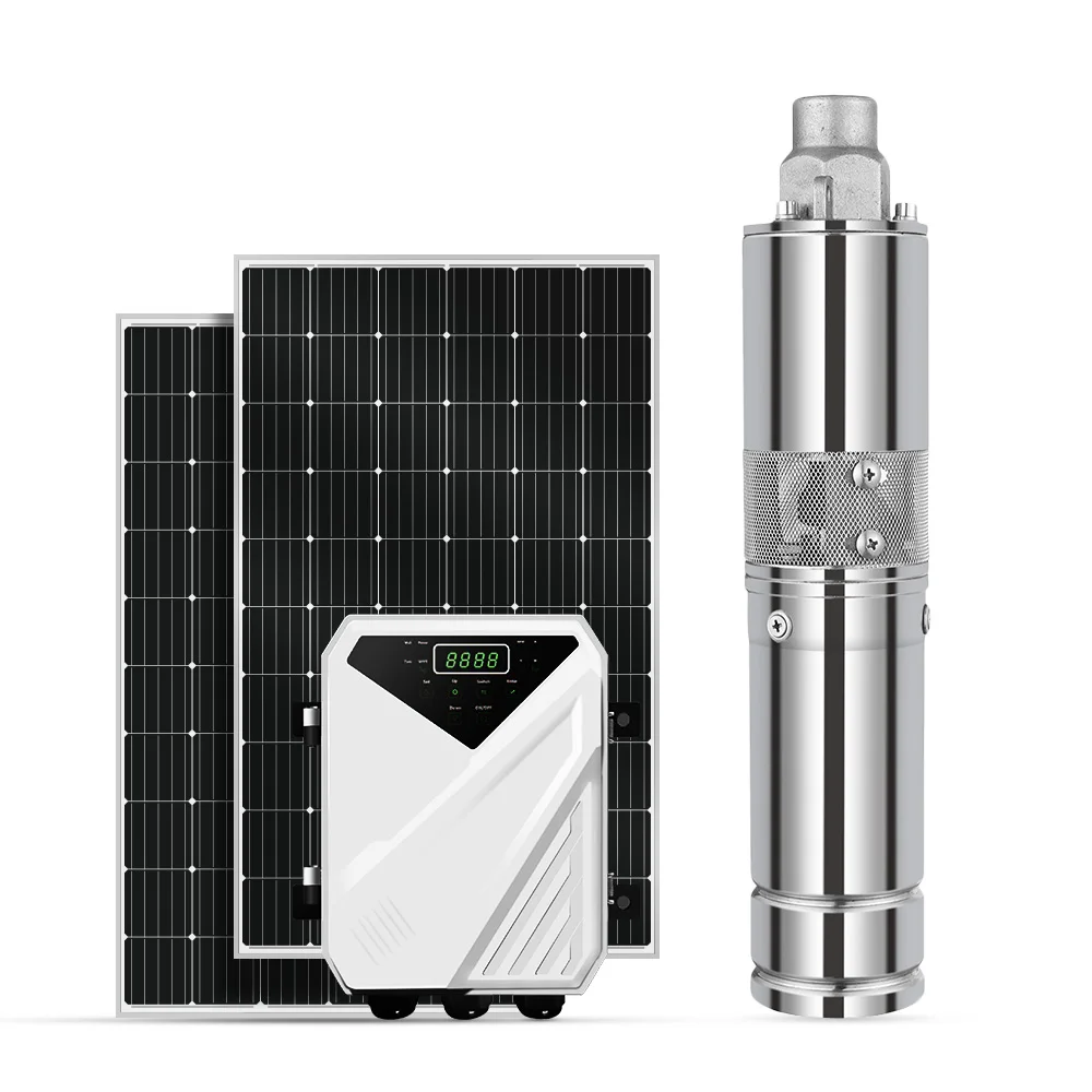 Solar Power Submersible Water Pump DC 12V 24V 36V Commercial Brushless Submersible Solar Water Pump