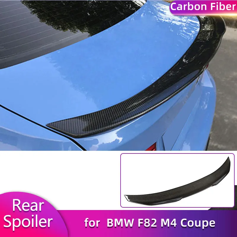 

Задний спойлер багажника из углеродного волокна, крылья для BMW F82 M4 Coupe 2-дверный 2014-2019, гоночный задний спойлер, багажник, крыло, комплект кузова