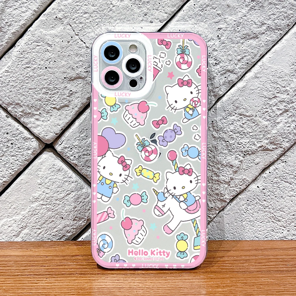 Cinnamoroll Hello Kitty Phone Case for Xiaomi Redmi 14C 13C 12C 10C 9C A3 Note 13 12 11 10 9 Pro Plus 4G 5G Clear TPU Soft Cover