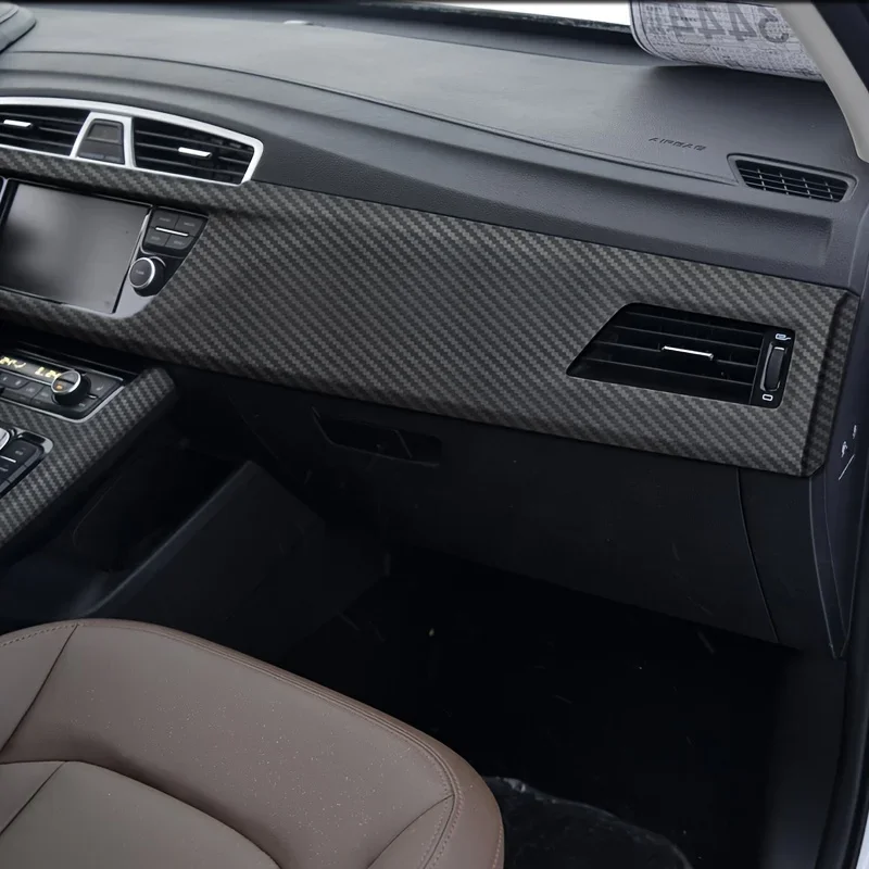 Carbon Fiber For Geely Boyue 2016-2018 Proton X70 Car Film Interior Stickers Center Console Gear Dashboard Lift Panel 5