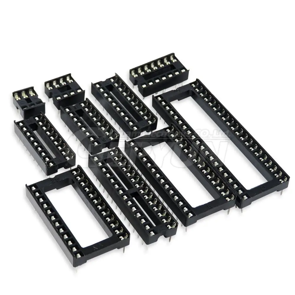 10PCS IC socket square hole Narrow Wide DIP6 DIP8 DIP14 DIP16 DIP18 DIP20 DIP24 DIP28  6PIN 8PIN 14PIN 16PIN 18PIN 20PIN 24PIN