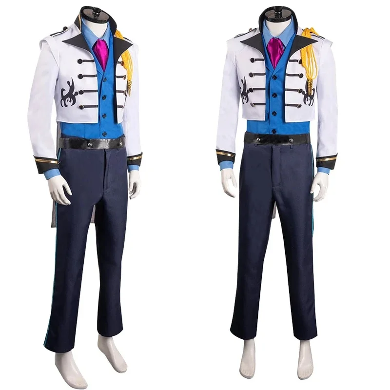 Disfraz de Príncipe de Fantasia LKO, Disfraz de Hans de Dibujos Animados, Disfraz para Hombre Adulto, Ropa de Fiesta de Carnaval de Halloween H[H5