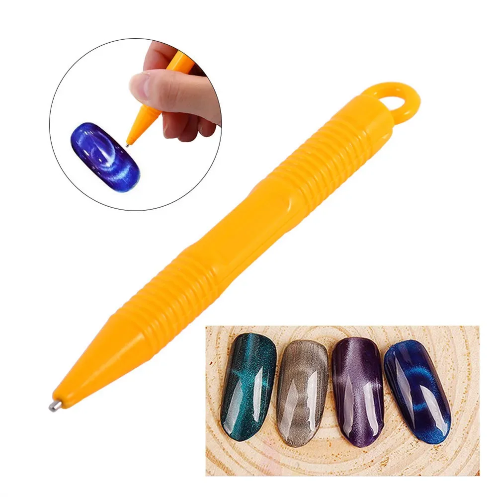 

Magnetic Drawing Pens Yellow Cat Eye Magnetic Nail Art Stick Strong Plate UV Gel Line Strip Nail Art Tool DIY Manicure Wholesale
