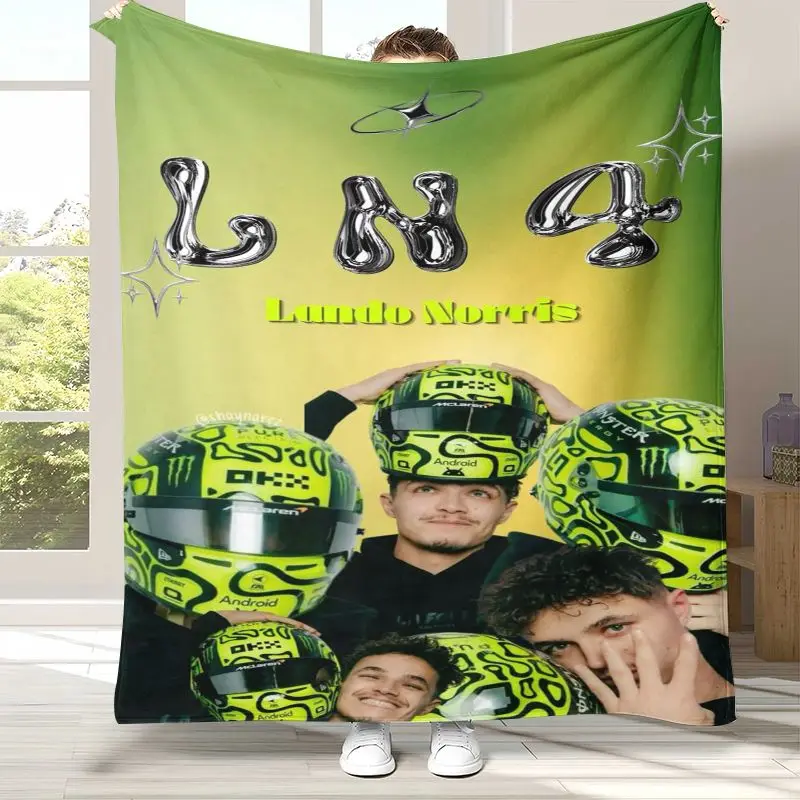 Fashion Landos Norris Racer Soft Flannel Throw Blanket,Cozy Warm Blanket for Bed,Sofa,Living Room,Picnic,Camping,Home Decor,Gift