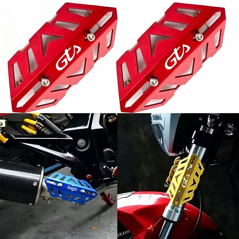 Image of Für Vespa GTS 125 150 300 Super 300 Super300 GTV 125 GTV 250 GTV 300 Motorrad Vorderradgabel-Schutzabdeckung und Auspuffrohr