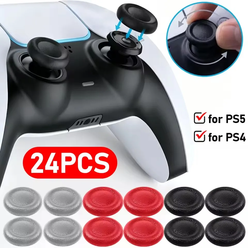 Tampas de Substituição para Joysticks de Controles de PS5/PS4, Protetores de Botões e Capas de Reparo Analógicas 3D para PS5 PS4