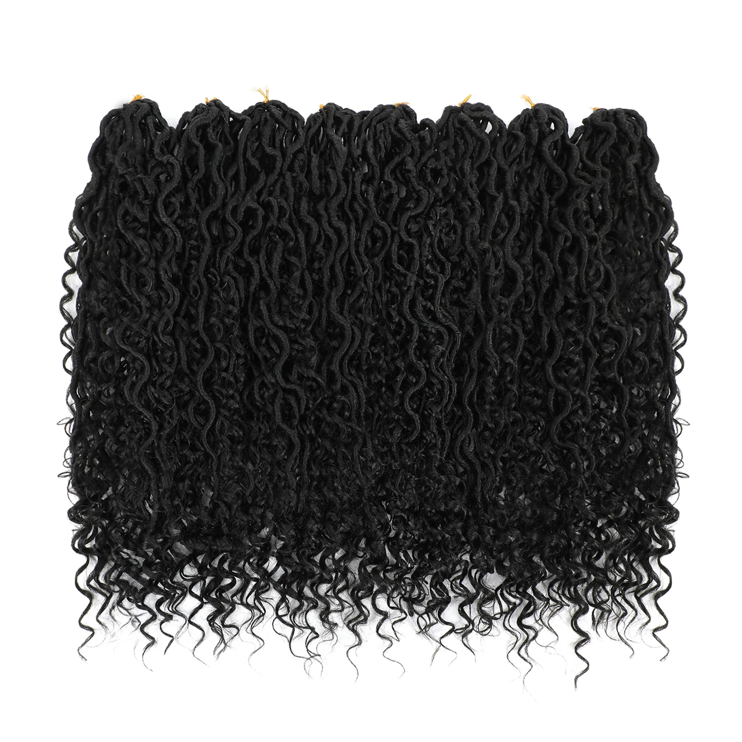10/14/18/24 inch Goddess Locs Crochet Hair 6 Packs Faux Locs Crochet Hair for Black Women Pre Looped River Synthetic