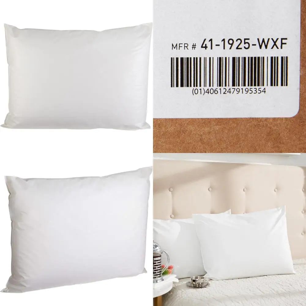 

Reusable Hospital Bed Pillows, 12-Pack, Vinyl-Covered, Stain and Moisture Resistant, White, 19 Inches, Medical-Grade Comfort