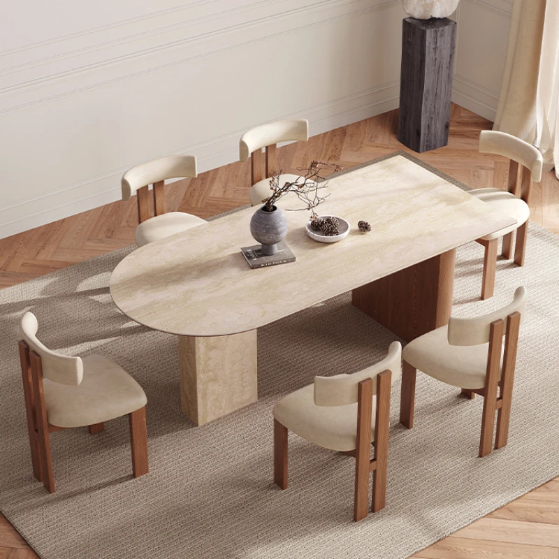 

Кухня Современные столовые Стол для кафе Мраморный дизайнерский кофе Сидячий выдвижной обеденный стол Mesa Comedor Прямоугольные столы