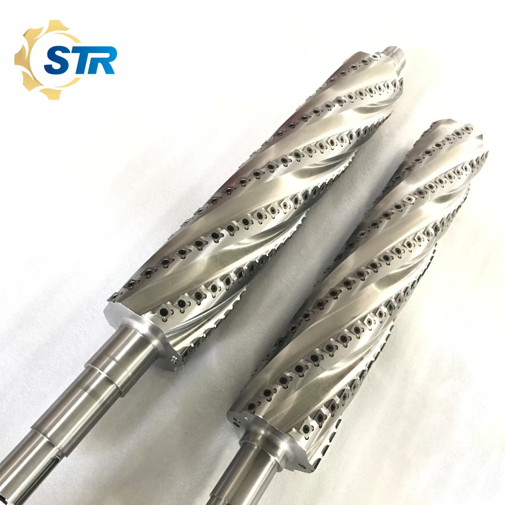 Wood Cutting Tools Spiral Cutter Head Carbide Changeable Blades Woodworking Machinery Parts