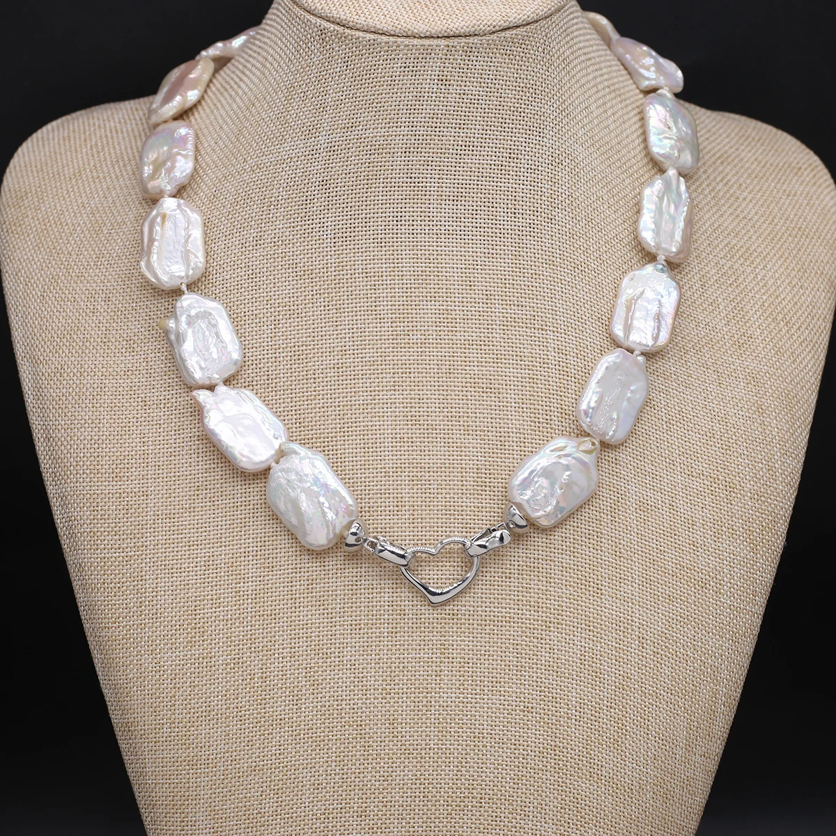 Natural Freshwater Pearl Necklace Baroque Square Exquisite Accessories Women Personality Necklace Girls Wedding Party Jewelry