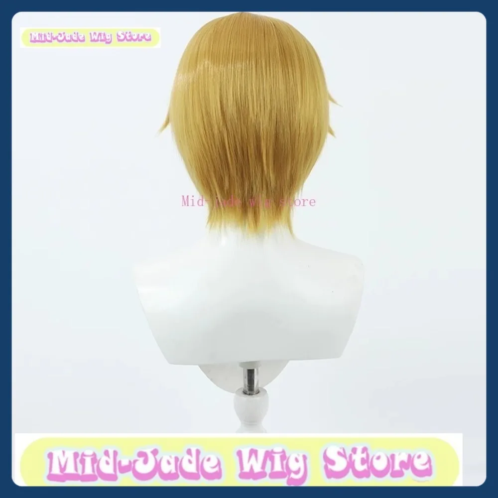 Mid-jade Pruik Mob Psycho 100 Reigen Arataka Cosplay Pruik Anime Spel Rollenspel Synthetisch Haar Halloween Party Kostuums Rekwisieten
