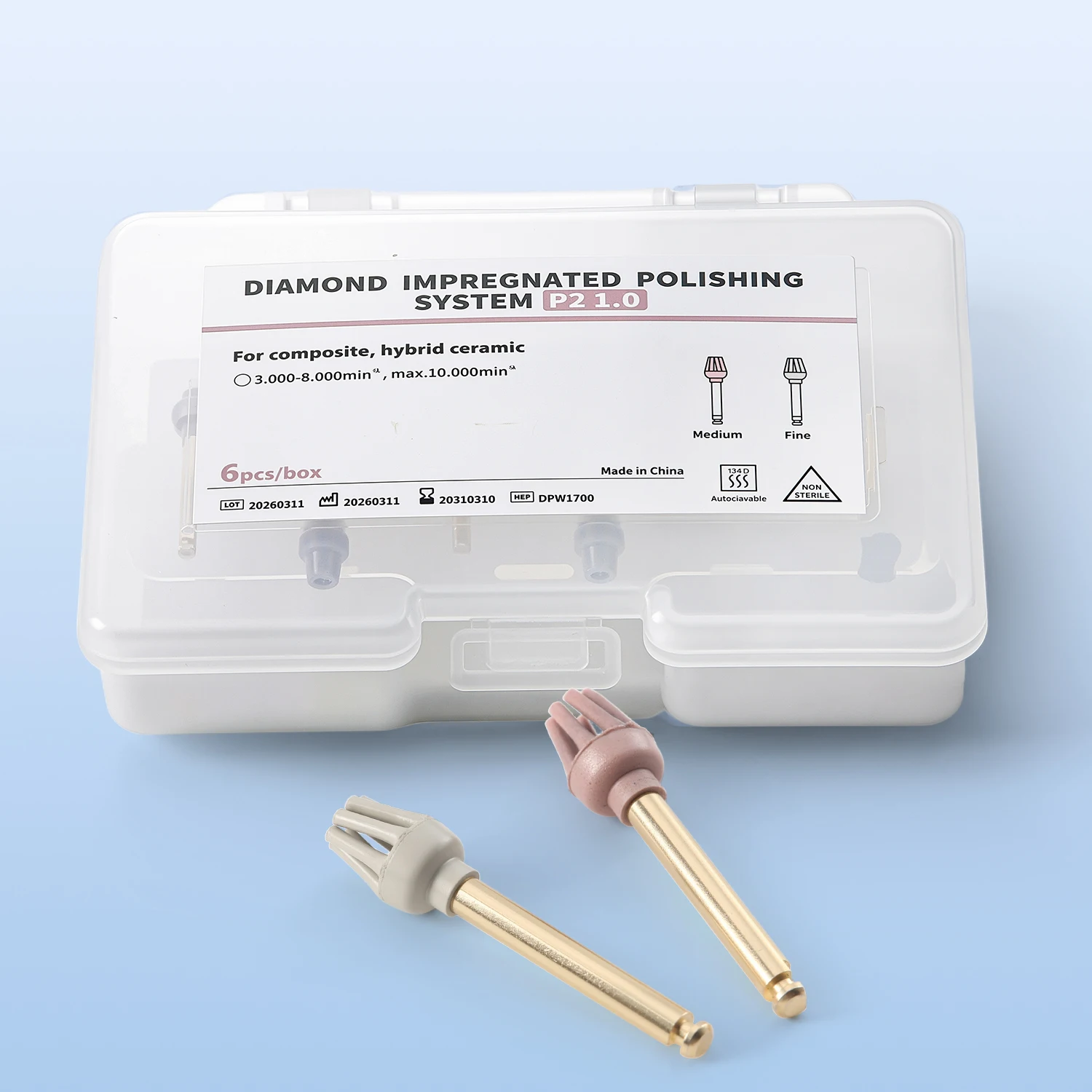 6 Stück/Box AZDENT Dental-Komposit-Harz-Set Polierrad Dental-Spiralflexbürste Polierer Zahnarztbedarf Materialien – Detail 10