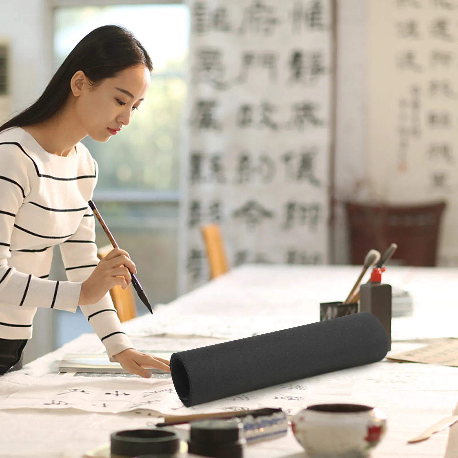 

High Performance Calligraphy Felt Cushion Absorbs Ink Keeps Work Dry Non Slip Surface for Chinese Painting Drawing Writing