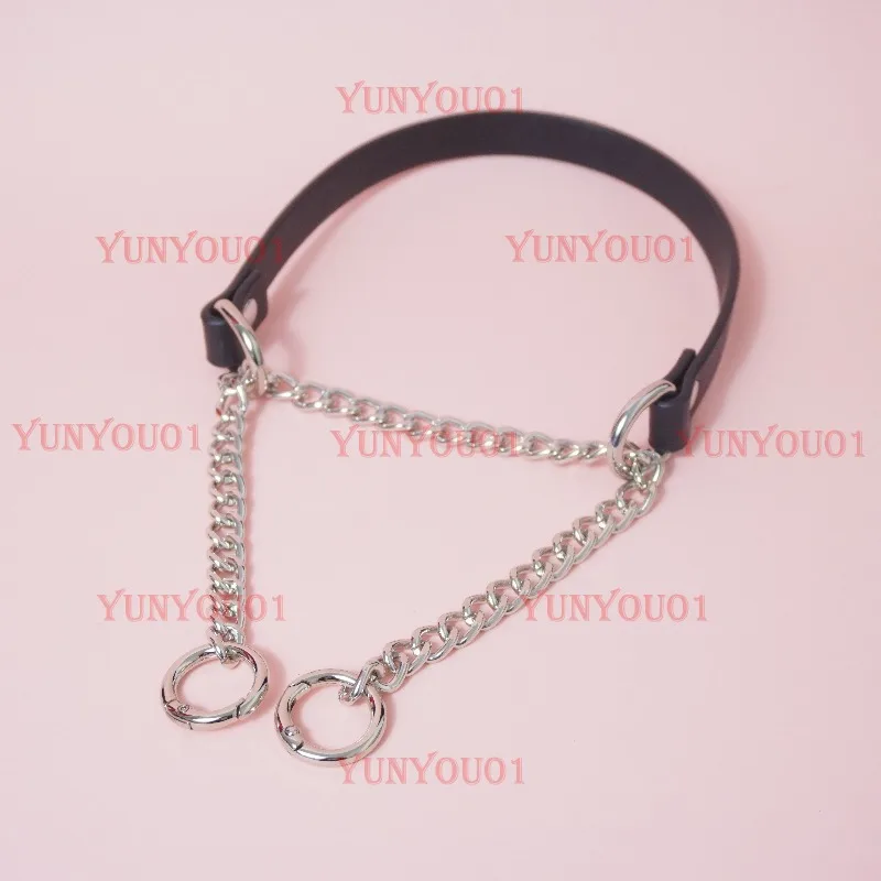 Collar for Men and Women M Metalpunk Pull-up Tightening Puppy Collar with Traction Chain