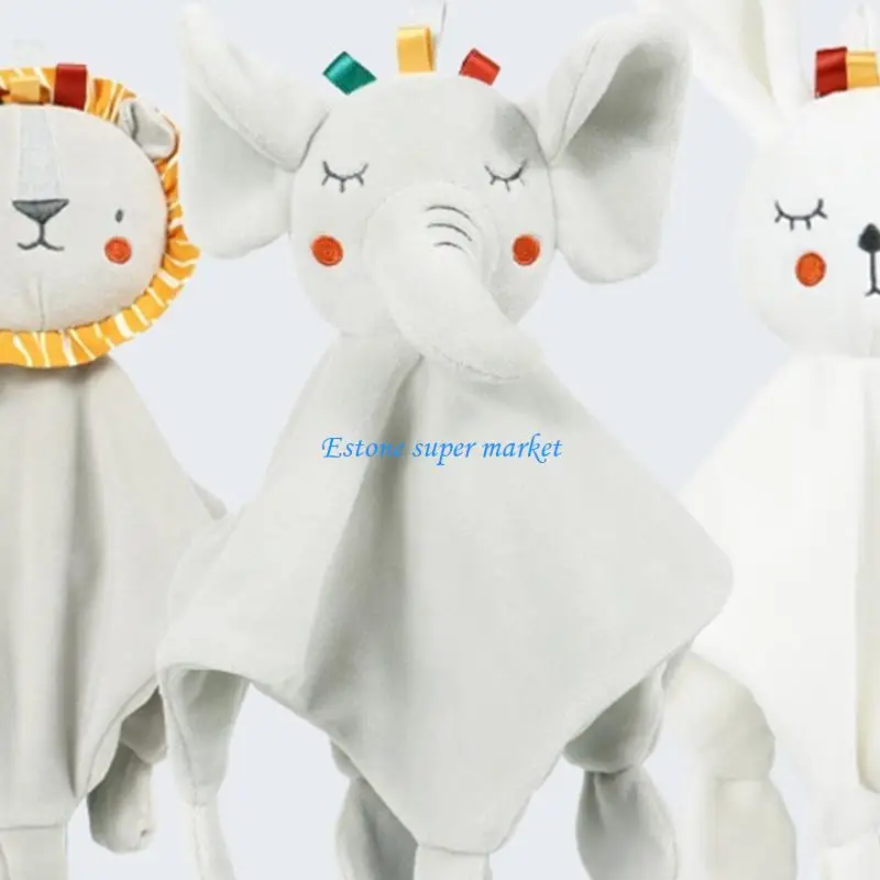 090B الطفل بطانية أمان الحيوان مع عضاضة لطيف لينة أفخم الحيوانات المحشوة بنين بنات هدايا استحمام الطفل تخزين المواد #4