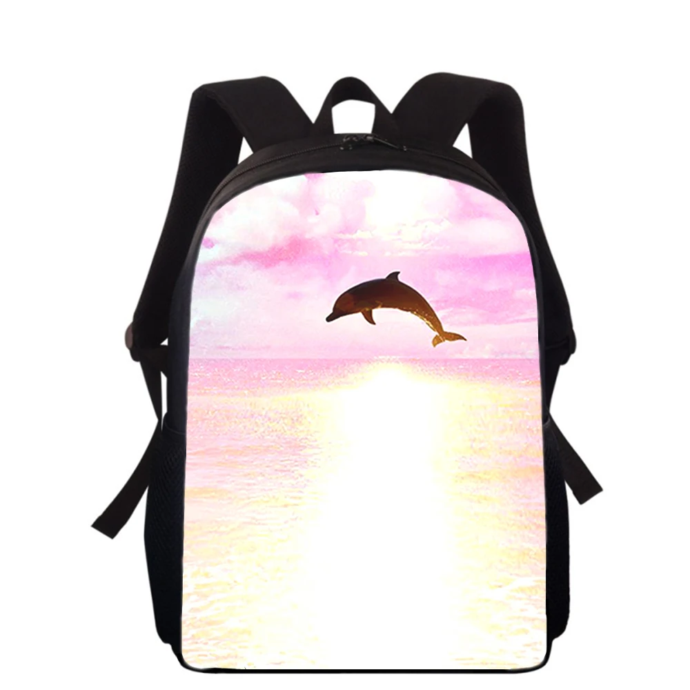 

dolphin animal 16" 3D Print Kids Backpack Primary School Bags for Boys Girls Back Pack Students School Book Bags