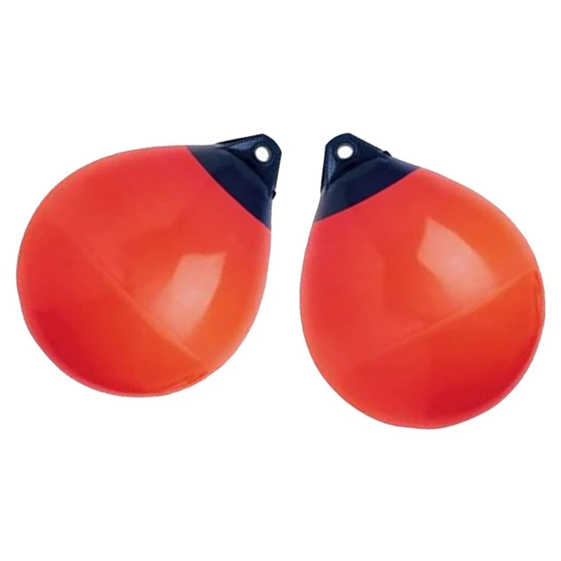 2Pcs Boat Fenders Ball Round Anchor Buoy, Dock Bumper Ball PVC Shield Protection Marine Mooring Buoys 10X12in