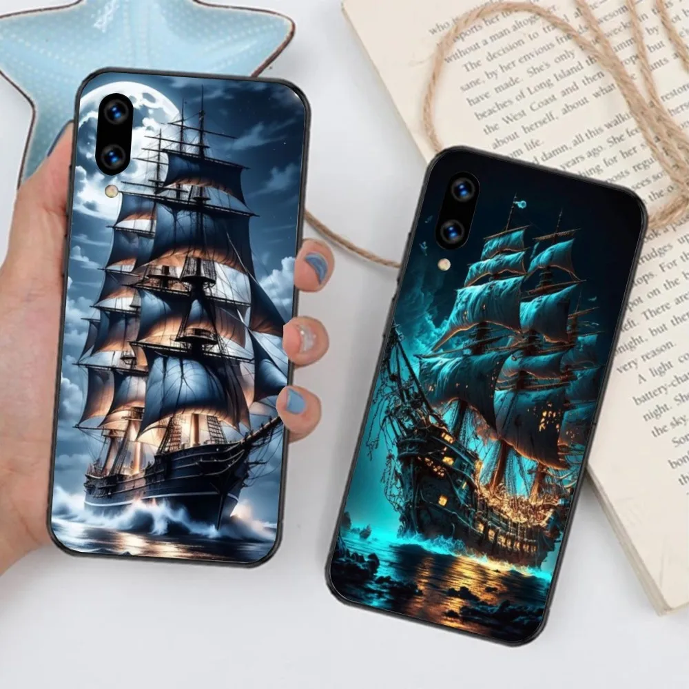 Pirate Corsair Mobile Cell Phone Case for Huawei Mate 40 30 20 10 Pro Lite Nova 9 8 5T Y7p Y7 Black Soft Phone Cover Funda