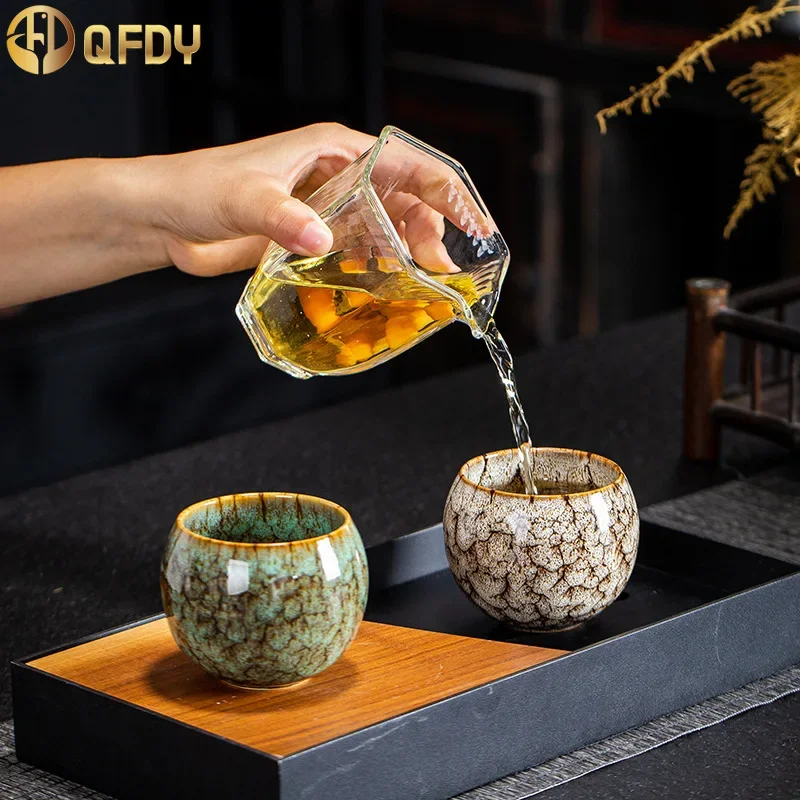 Ceramic Kung Fu Tea Set Five Elements Cup Chinese Master Cup Ceramic Mug Teacup Tea Bowl Set Household Gift Jianzhan