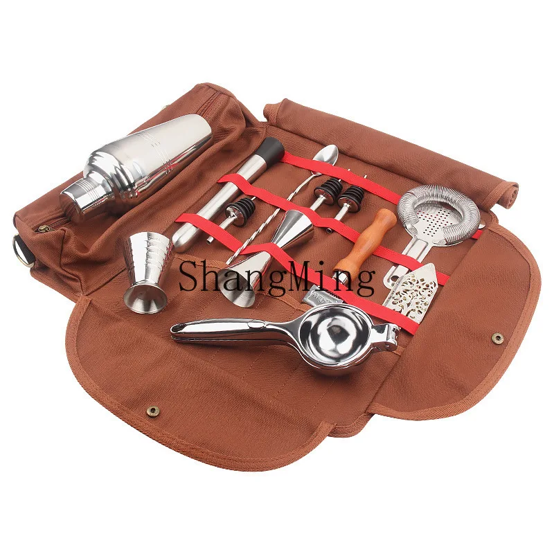 

PYH New Bartending Kit Multifunctional Bartending Kit Outdoor Portable Shoulder Bag Travel Bartender Kit Bag