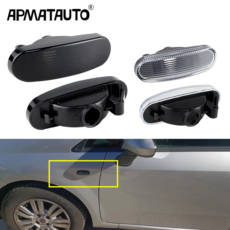 Side Marker Turn Signal Light Housing Cover Lens For Peugeot Bipper Citroen Nemo 2008-2019 Lancia Musa 2005-2012 Car Accessories