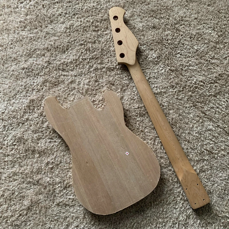 Left Hand Mini size HarleyBenton Original P Bass Guitar Kit Right Hand Neck with Body one Set for DIY Unfinished YN522+YB522