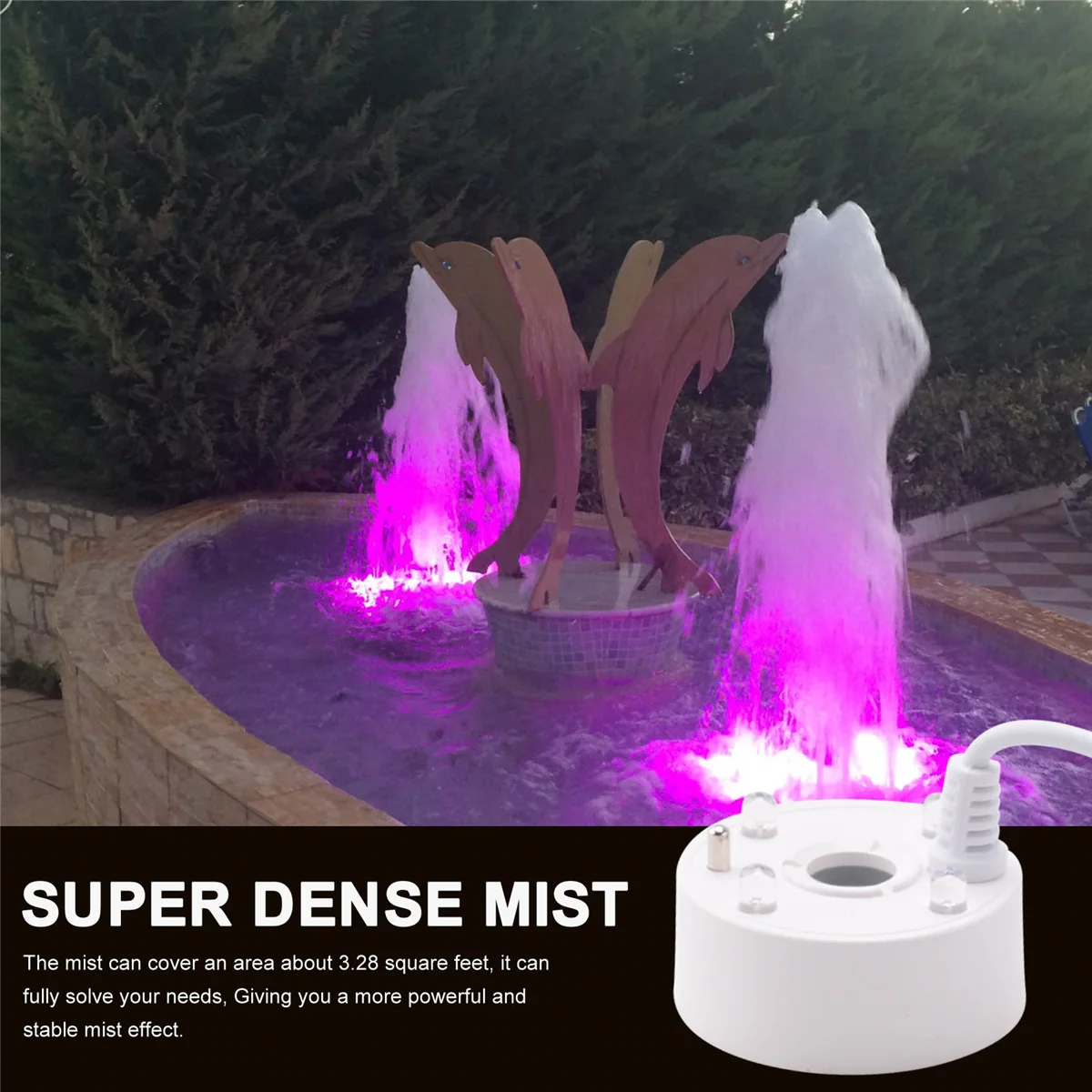 미스터 포그 미스트 메이커 USB 포트 4색 LED 조명 미니 미스트 포그 머신 실내 분수 정원 연못 물 분무기 분무기 화이트