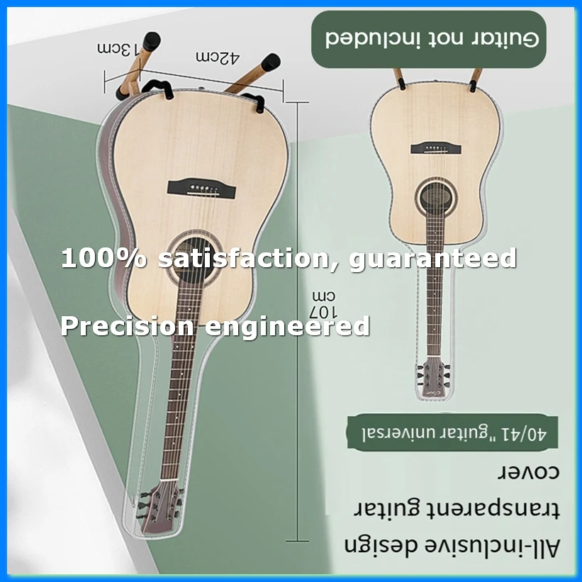 

Guitar Dust Cover Transparent Translucent Dust-Proof Waterproof Acoustic Electric Guitar Cover Protective Storage Bag-A73M