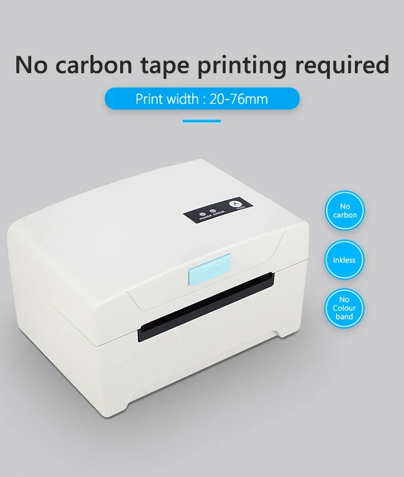 Printer Label Pengiriman Mini Thermal 80mm 3 Inci, Printer Stiker Bluetooth USB untuk Logistik, Printer Tanpa Tinta
