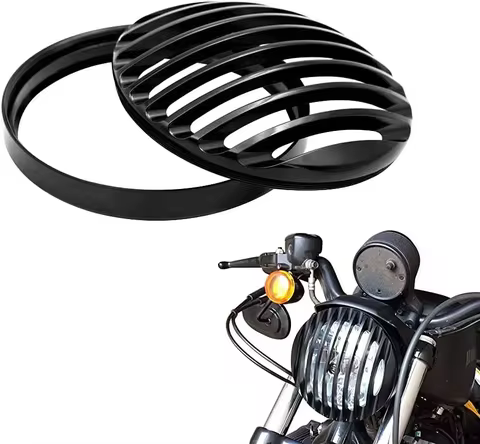 Motorcycle Aluminium 5.75" 5 3/4" Headlight Grill Cover For Harley Sportster XL 883 Iron 1200 Custom XL1200C 1200 2004-Up