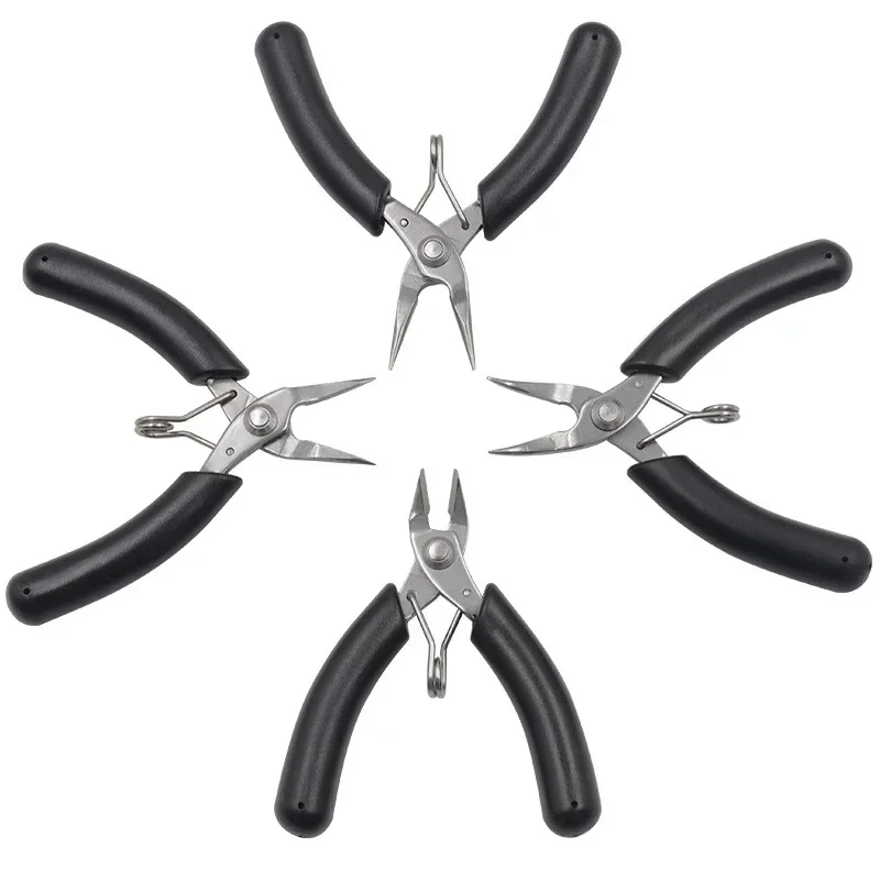 Stainless Steel Mini Needle Nose Pliers Curved Nose Pliers Jewelry Making Hand Tool Pliers for DIY Bracelet Jewelry Making Tools