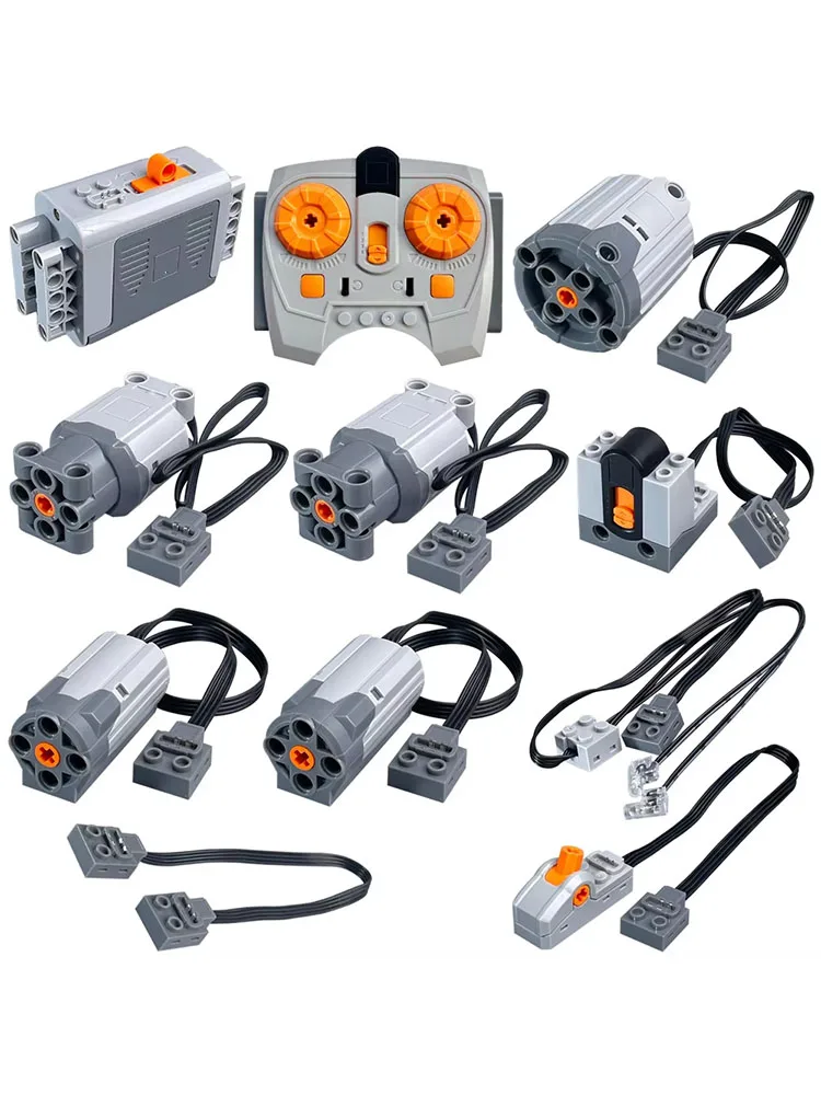 MOS 11PCS Brick Motor Power Function Kit met technische onderdelen Inclusief AA-batterijdoos 2,4g Snelheidsregeling Afstandsbediening Ontvanger 5x motoren - afbeelding 2
